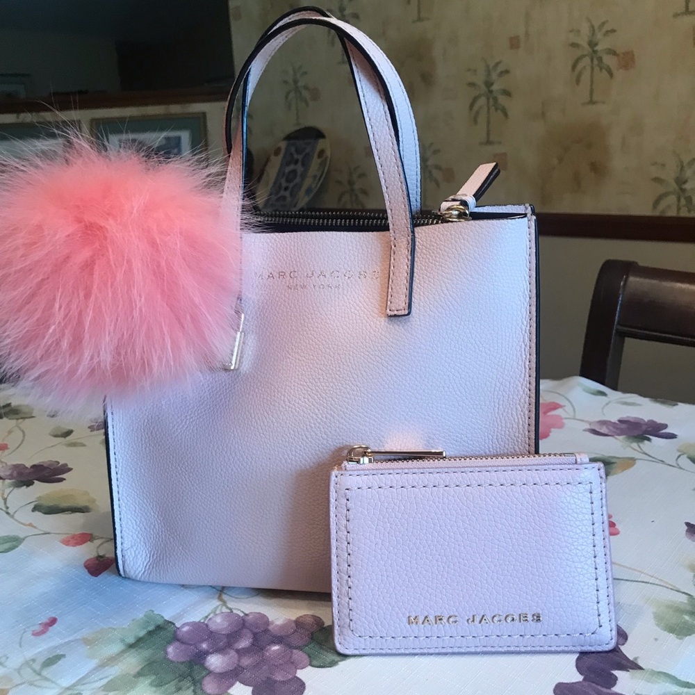 MARC JACOB CROSSBODY BAG WALLET AND PINK POMPOM TAG WITH WALLET BAG TAG LOST - Picture 7 of 17